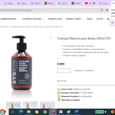 CHAMPÚ NATURAL PARA BARBA SYSKIN