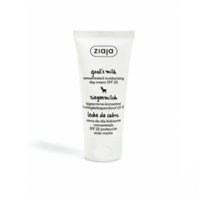 CREMA DE DÍA HIDRATANTE CONCENTRADA DE LECHE DE CABRA SPF20 UVA + UVB ZIAJA