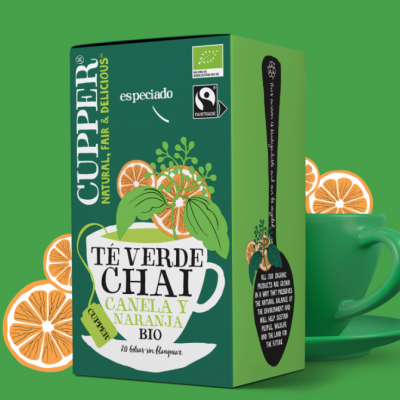 INFUSIÓN DE TÉ VERDE CHAI CON CANELA Y NARANJA CUPPER