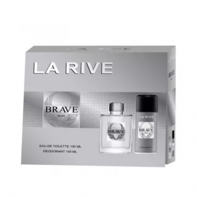 SET PERFUME + DESODORANTE MASCULINO BRAVE MAN LARIVE
