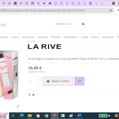 SET PERFUME + DESODORANTE FEMENINO QUEEN OF LIFE LARIVE